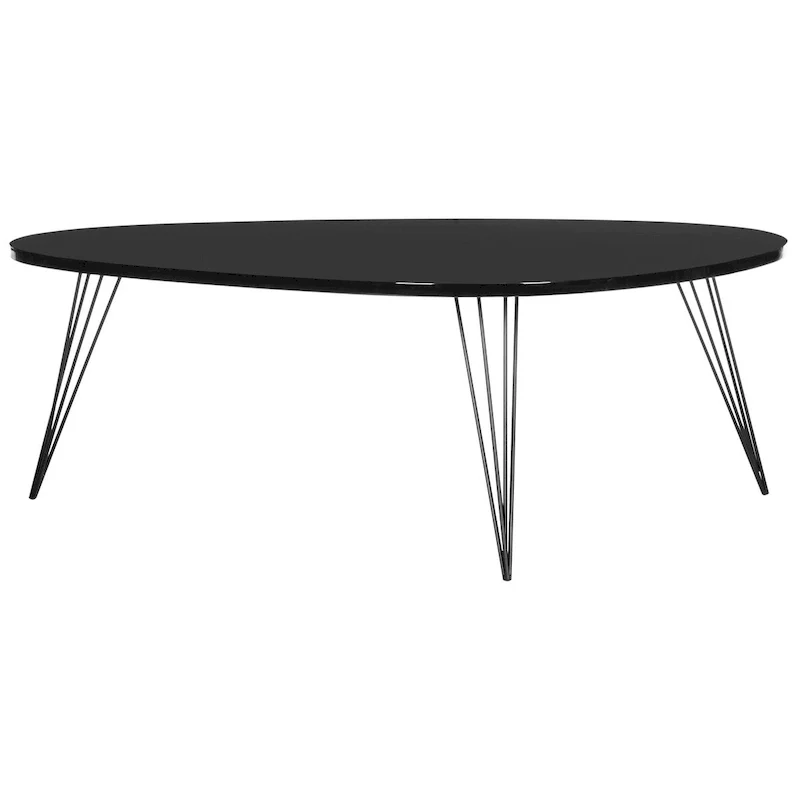 SAFAVIEH Louann Oak Finish/ Black Coffee Table - 44 x 31.5 x 15.6 - 44Wx32Dx16H
