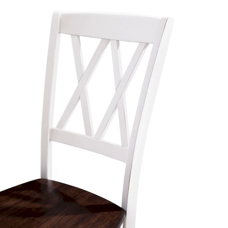 Crosley Shelby Cherry/Antique White Wood Dining Chair (Set of 2) - 17.75 W x 23.5 D x 39 H