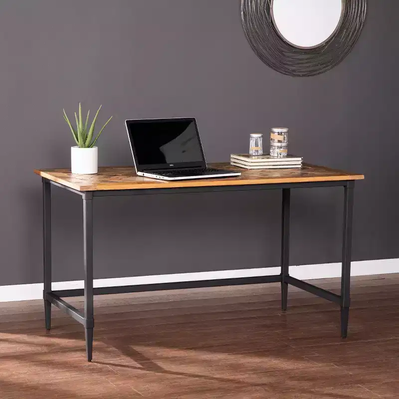 Lawrenny Reclaimed Wood Desk - Natural - SEI