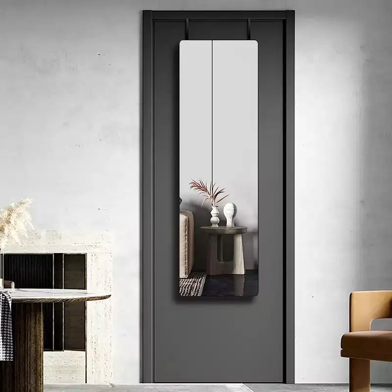 Whisen 47x14 Inch Slim Door Mirror, HD Glass with Anti-Rust Aluminum Frame
