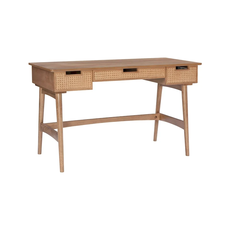 Rattan Mid-Century Desk