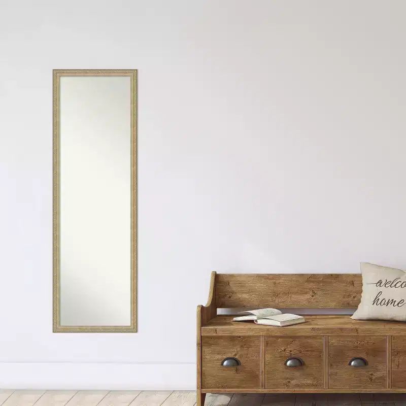 Full Length Wall Mirror, Champagne Frame, 50.25