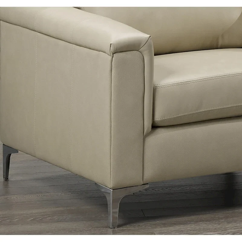 Lessa Modern Premium Top Grain Leather Sofa and Chair Set