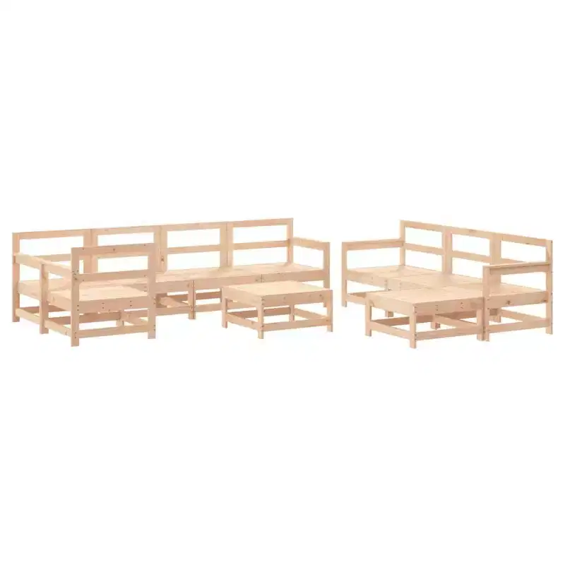 vidaXL Garden Lounge Set Solid Pine Wood Large Modular