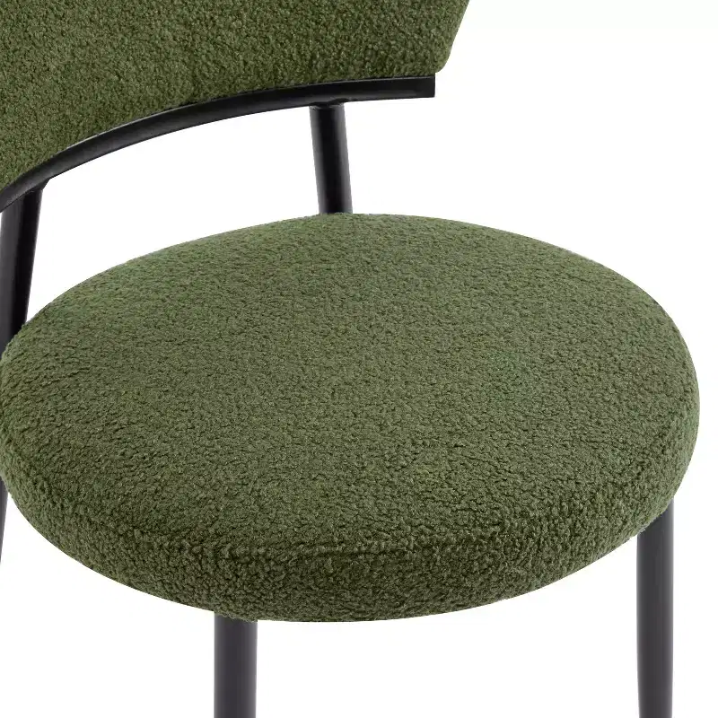 Christopher Knight Home Atrass Upholstered Dining Chair with Metal Legs (Set of 4)