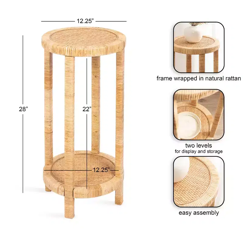 Rafina Rattan Drink Table