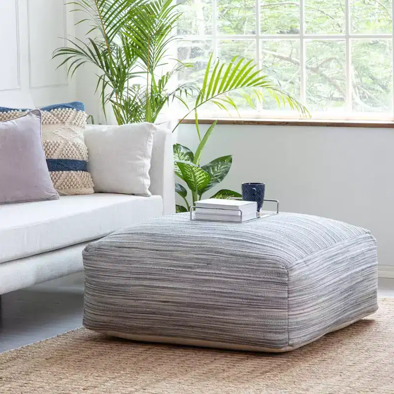 Montanita Gray Ottoman Gray/Ivory - Anji Mountain