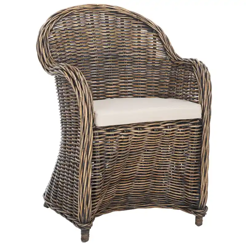 SAFAVIEH Sinja Yellow Rattan Club Chair - 24  x 26  x 35  - 24Wx26Dx35H