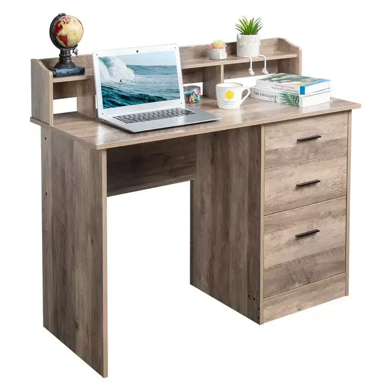 Karlhome 43in Computer Desk with 3 Drawers