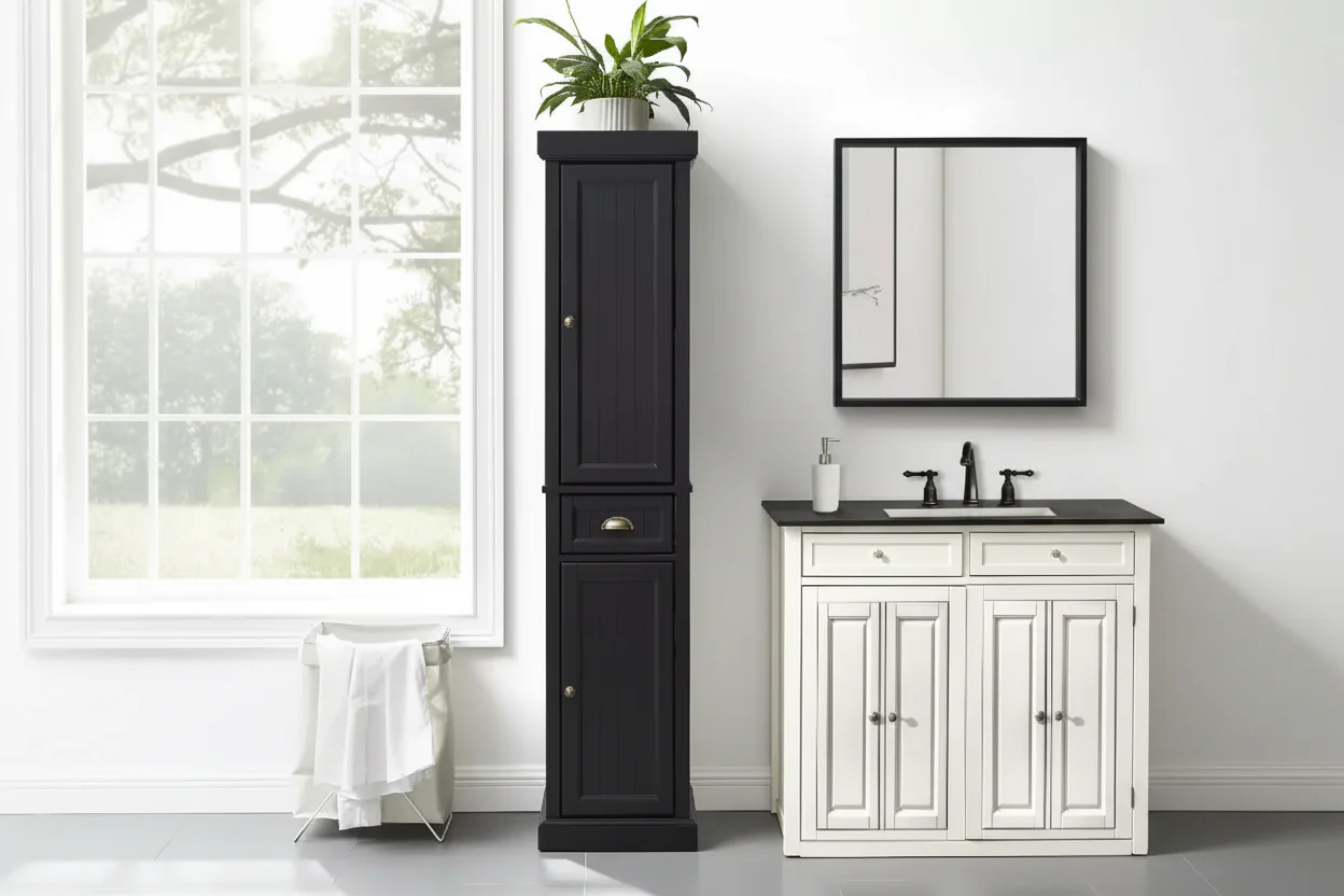 Tall Linen Storage Cabinet