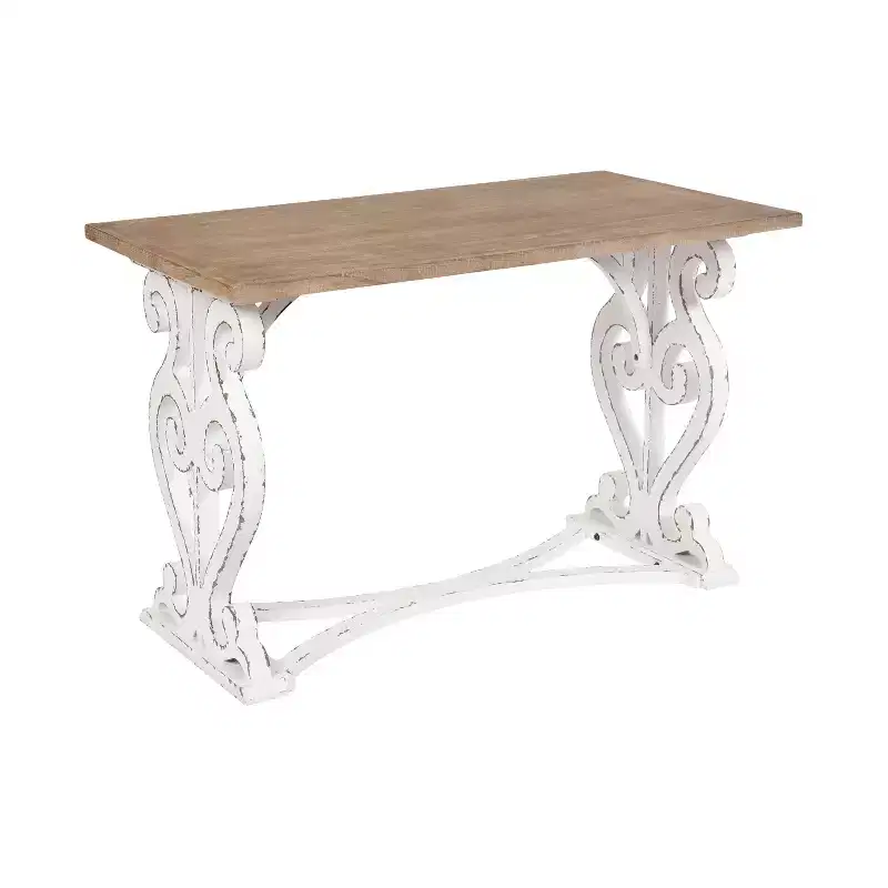 Kate and Laurel Wyldwood Rectangle Wood Writing Desk, 46x24x30, Rustic Brown