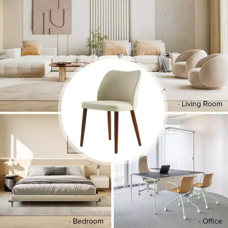 Elisa Mid-century Modern Upholstered Dining Chair Set of 2| ART OF LIVING DESIGNS