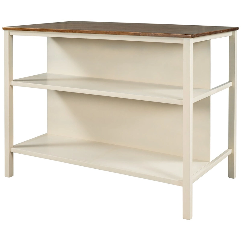 Solid Wood Rustic 45 Stationary Kitchen Island