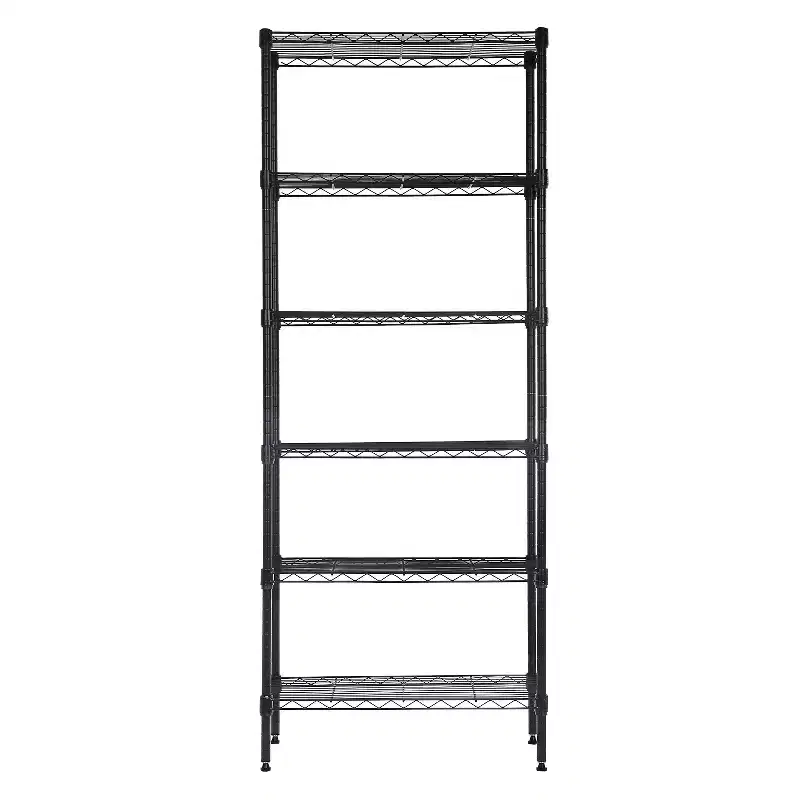 6-Tier Shelving Metal Shelves Unit Garage Shelving Adjustable Standing Shelf Multi-Functional Use for Home Office or Commercial