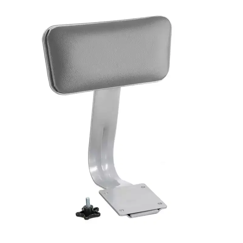 Hampden Furnishings 2pk 30" Otto Collection Stool with Backrest Gray: Upholstered Vinyl, Steel Frame, 300 lbs Capacity