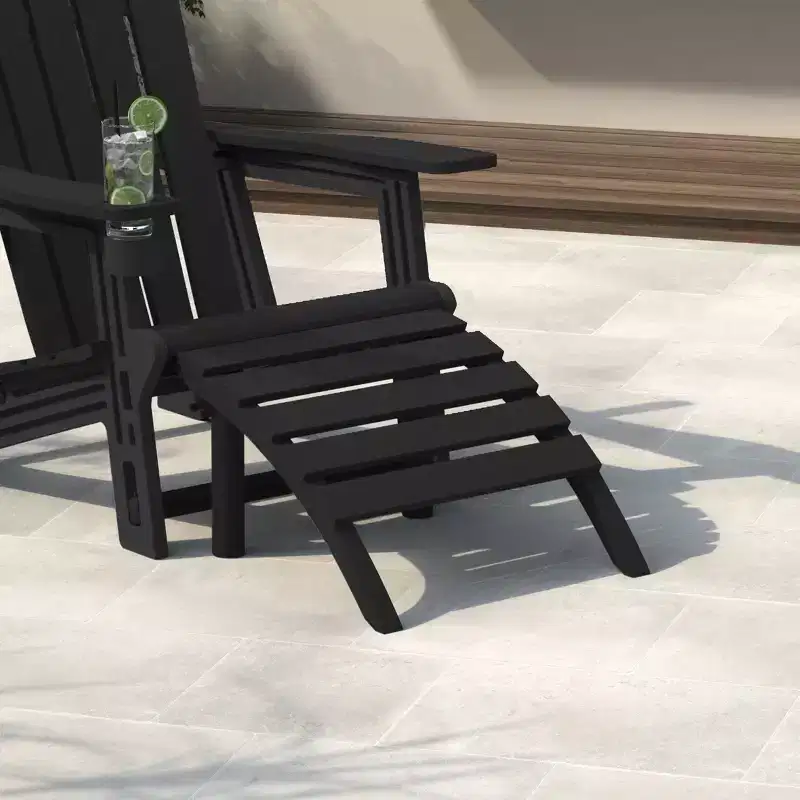 WestinTrends Azura Outdoor Patio HDPE Adirondack Ottoman Footrest