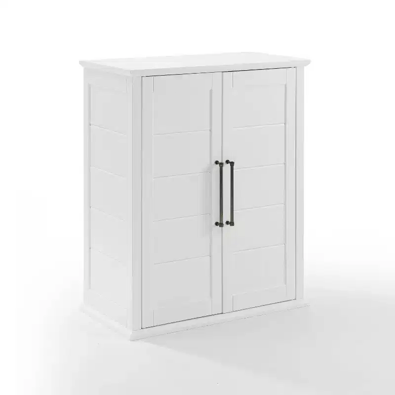 Bartlett Stackable Storage Pantry White - : Coastal Style, 3 Adjustable Shelves, MDF Wood Veneer, Anti-Tip Hardware