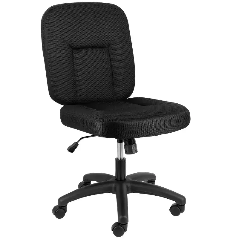 Mid Back Adjustable Fabric Office Chair, Black