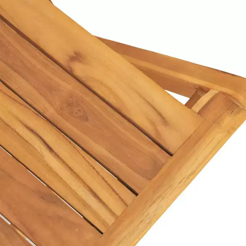 vidaXL Set of 2 Folding Garden Chairs in Solid Teak Wood