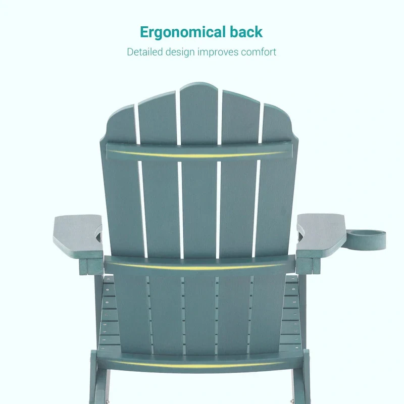 Bonosuki Set of 2 Folding Adirondack Chair Patio Fire Pit Chair