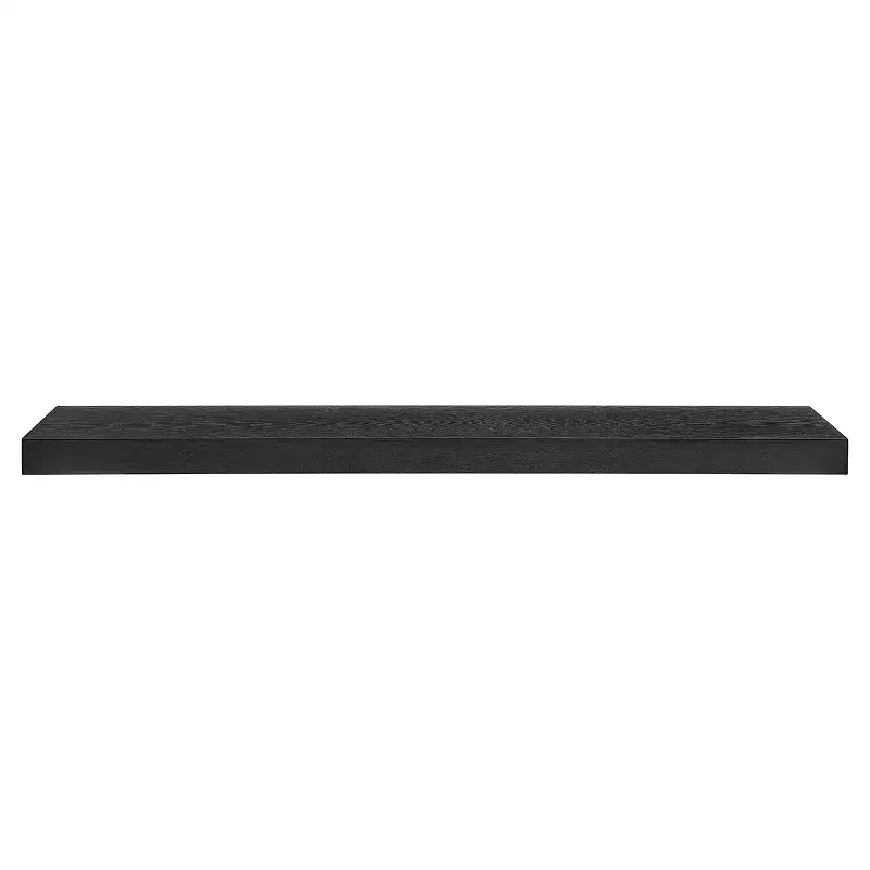 Black Wood Floating Wall Shelf, 43