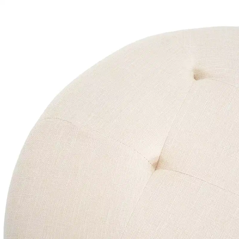 Christopher Knight Home Furina Modern Upholstered Button Tufted Round Ottoman
