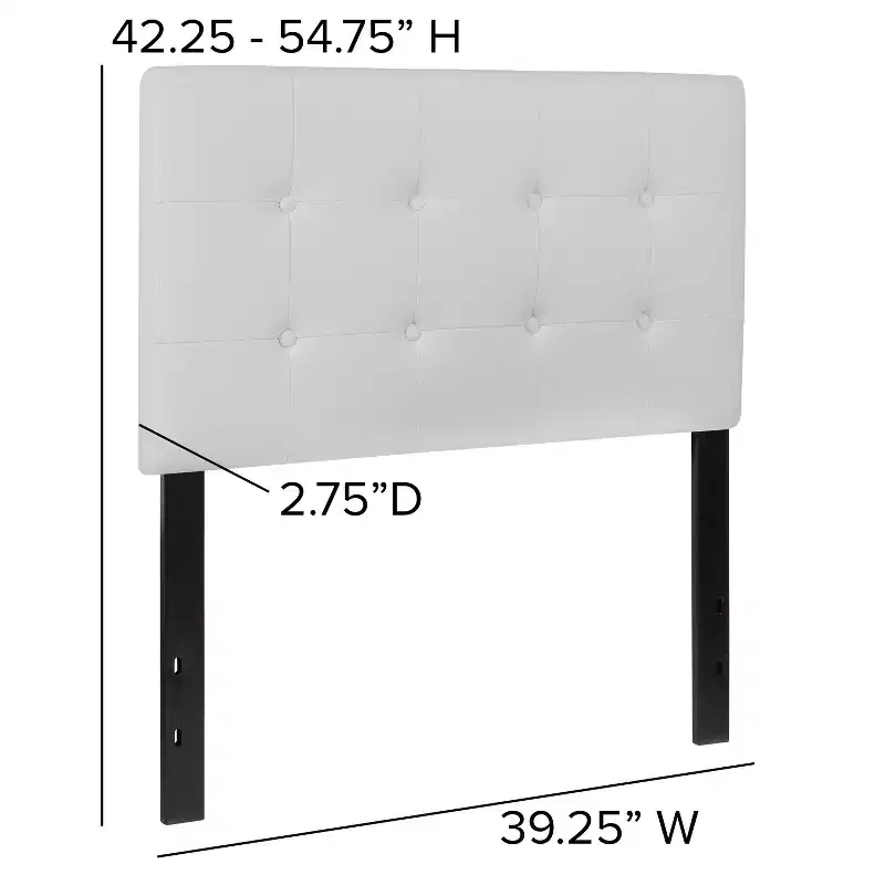 Emma and Oliver Button Tufted Upholstered Headboard