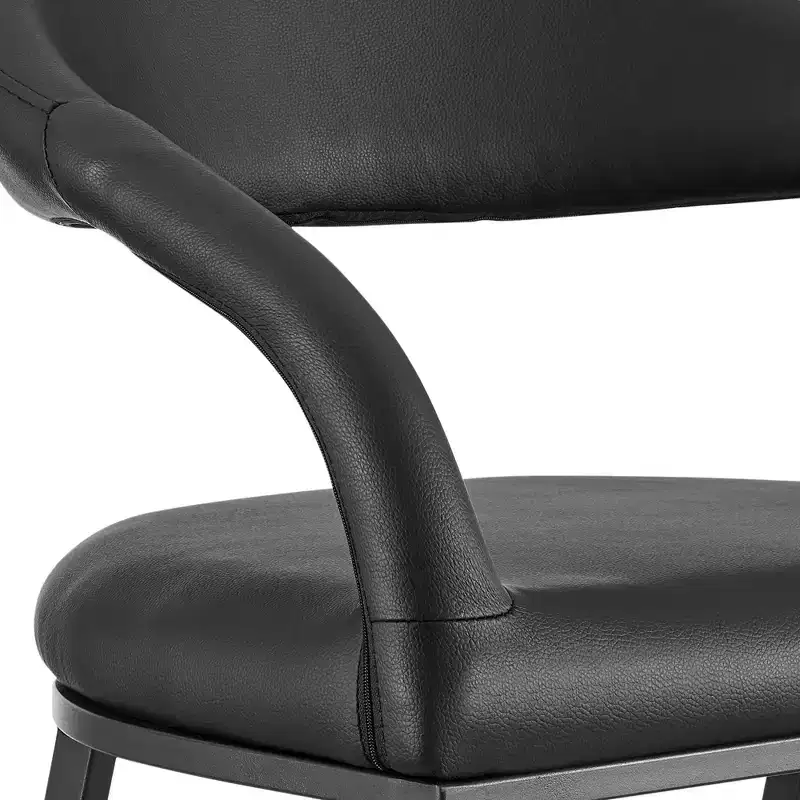Armen Living 26 Ramona Iron and Faux Leather Counter Height Barstool