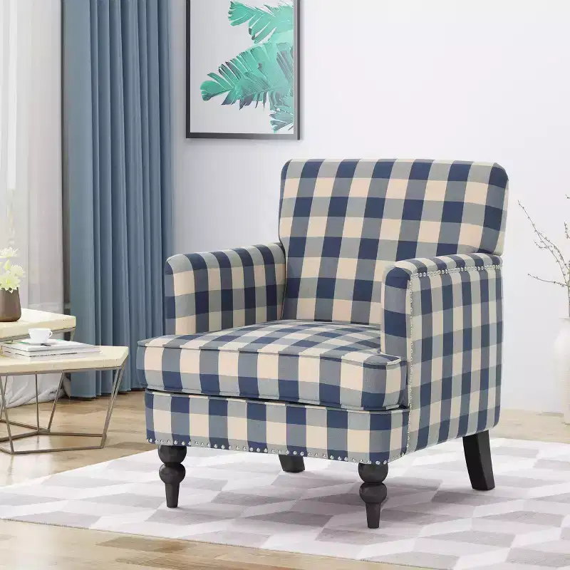 Christopher Knight Home Harrison Contemporary Fabric Upholstered Club Chair with Nailhead Trim