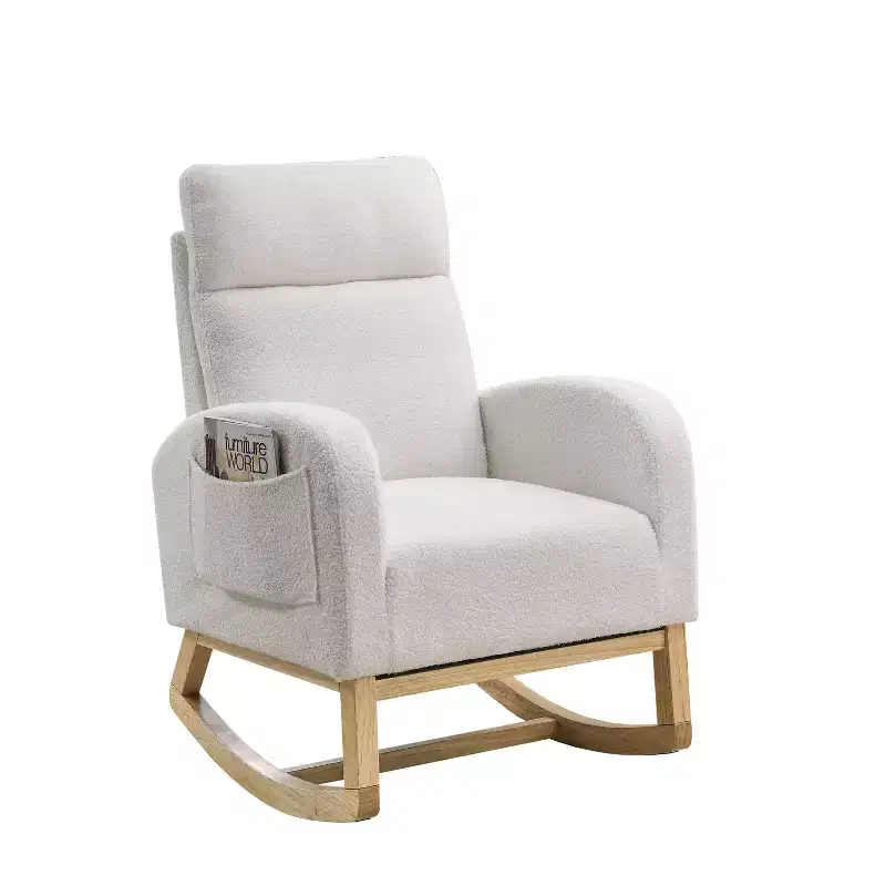Christopher Knight Home Piper Modern High Backrest Rocking Arm Chair with Two Side Pocket