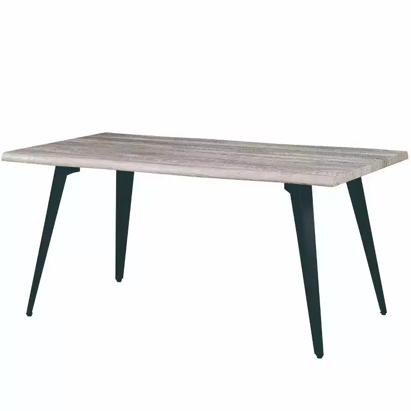 LeisureMod Ravenna 7-pc Dining Set, 63 Rectangular Table and 6 Ervilla Chairs