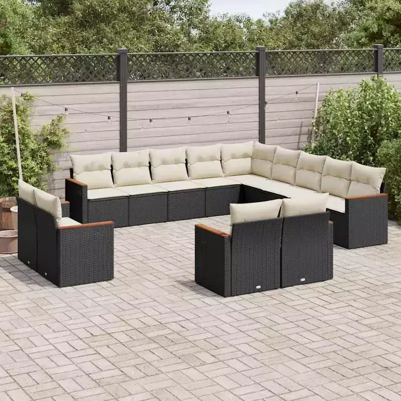vidaXL Outdoor Sofa Set with Cushions - Modular Patio Seating, Multiple Colors