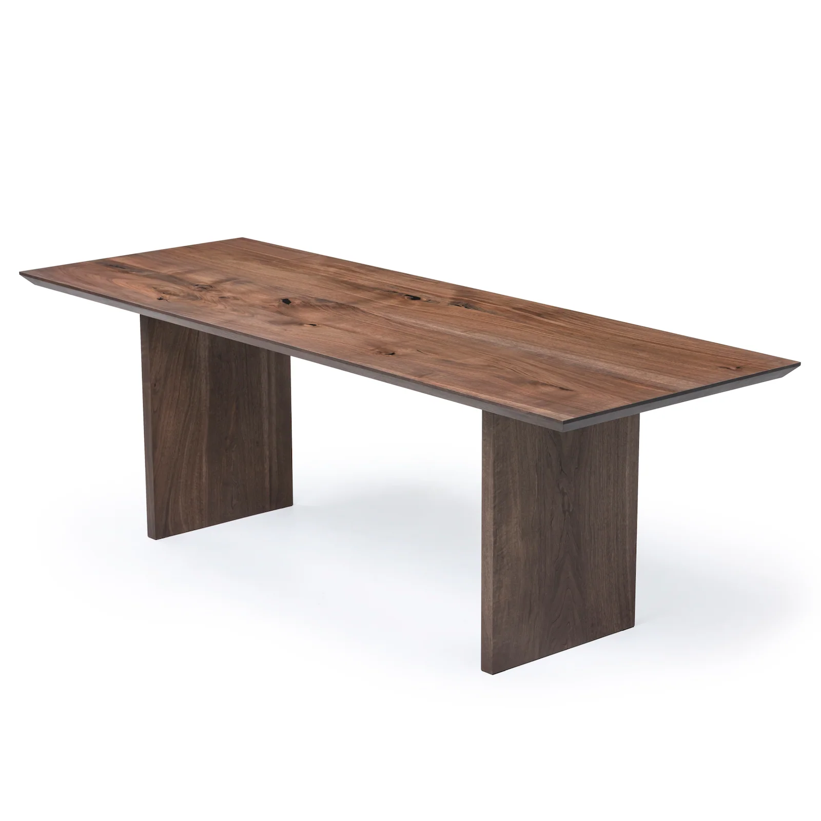 Walnut Dining Table - Introducing the solid walnut dining room table - a piece that seamlessly blends the serene charm of rural life with