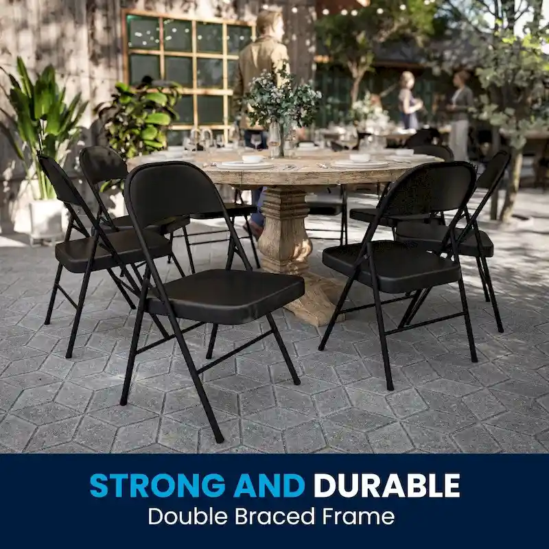 4 Pack Double Braced Metal Folding Chair