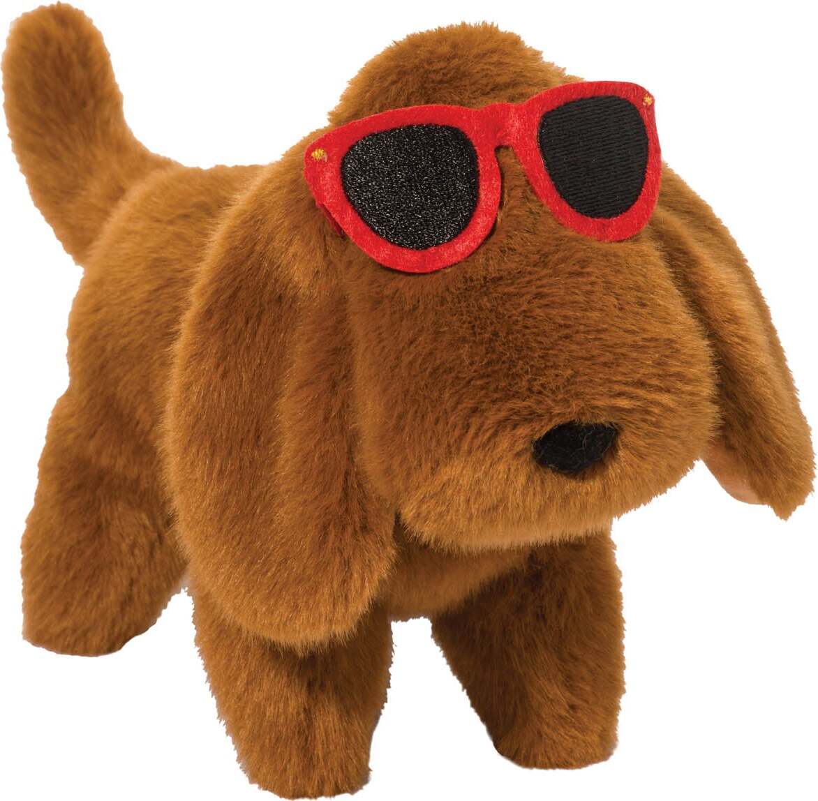 Dachshund Plush Dog Toy with Red Sunglasses