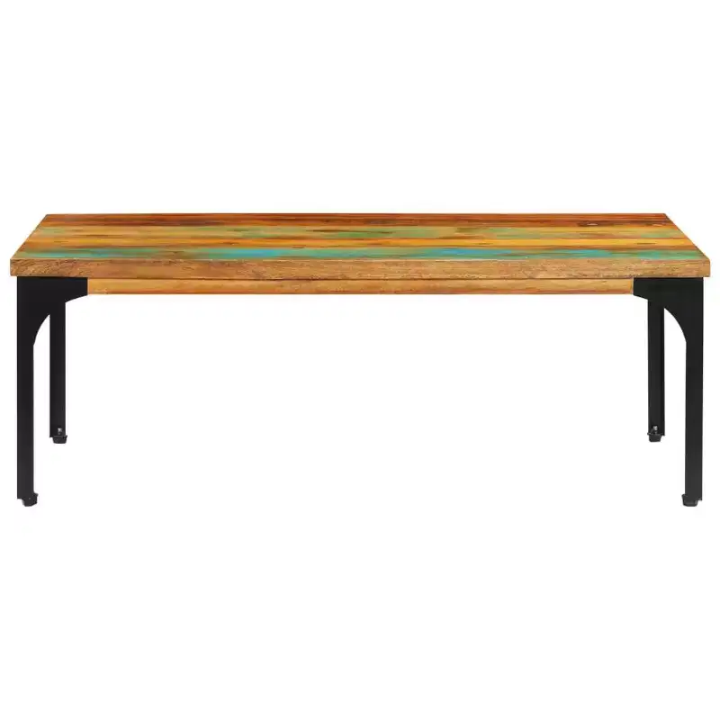 vidaXL Coffee Table Multicolor Solid Reclaimed Wood 39.4x23.6x13.8 in - 23.6 Solid Reclaimed Wood