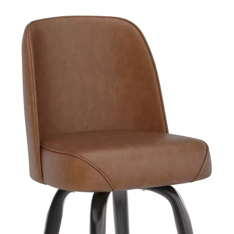 Emma and Oliver Metal Barstool with Swivel Bucket Seat