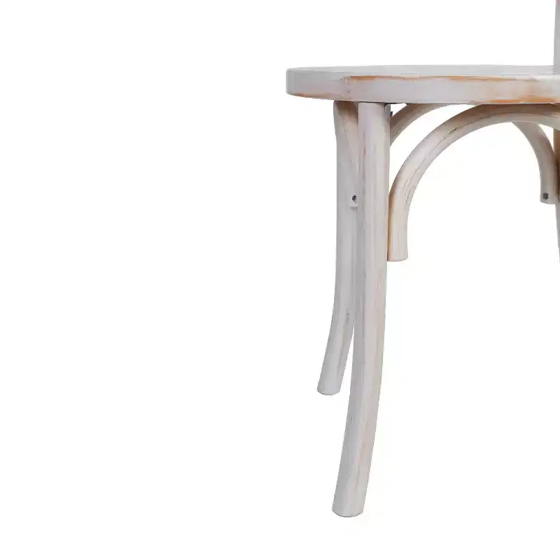 Emma and Oliver Set of 2 Solid Wood Thonet Style Stack Dining Chairs