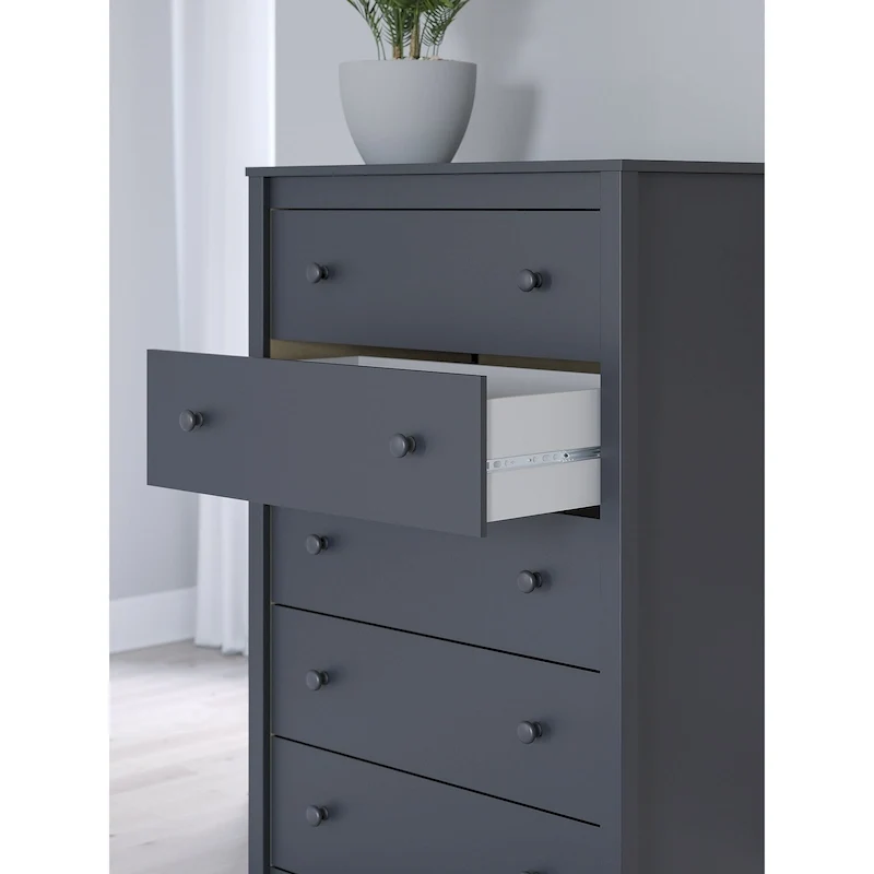 Blue 5-Drawer Chest of Drawers