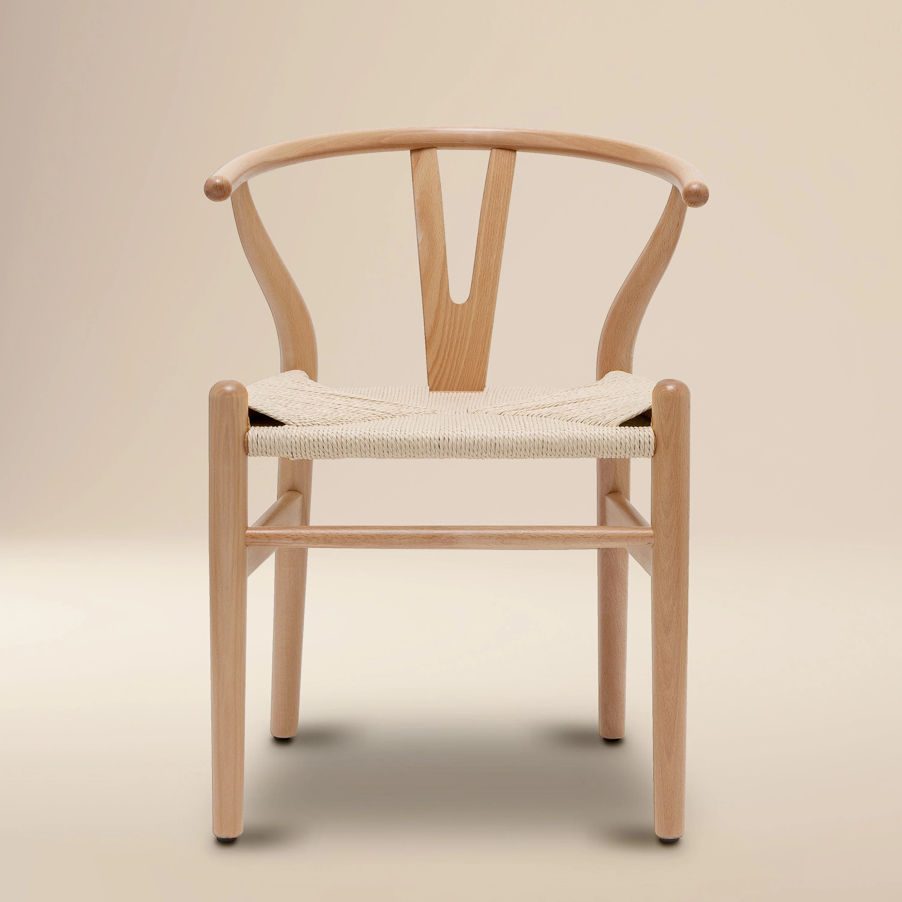 Mid-Century Modern Natural Chair | Natural with Kiln-Dried Wood Frame