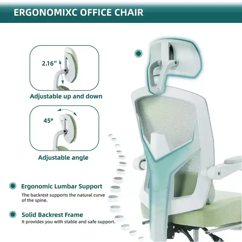 MAYEERTY 360 Swivel Office Chair Height Adjustable Pneumatic Seat 275 Lbs Weight Capacity