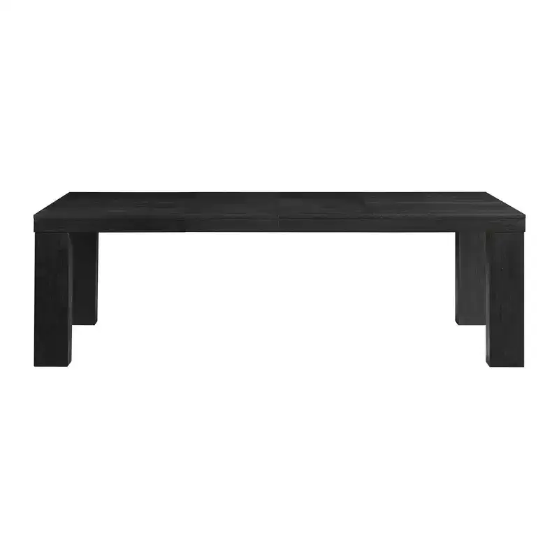 Jasper Extendable Dining Table Black - Picket House Furnishings: Modern Style, Removable Leaf, Seats 4