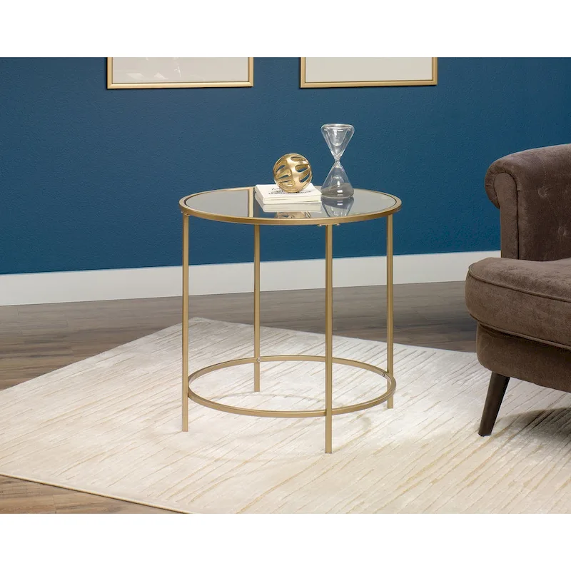 Int Lux Side Table Round Satin Gold