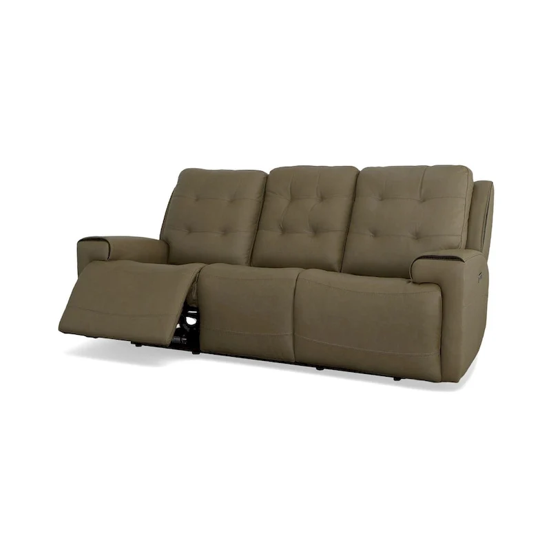 Top Grain Leather Power Reclining Sofa with Power Headrests and Zero Gravity