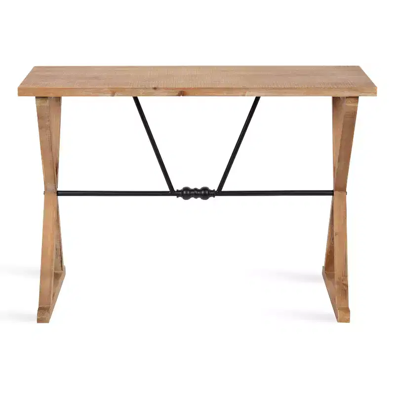 Kate and Laurel Travere Rectangle Wood Console Table, 42x16x30, Rustic Brown