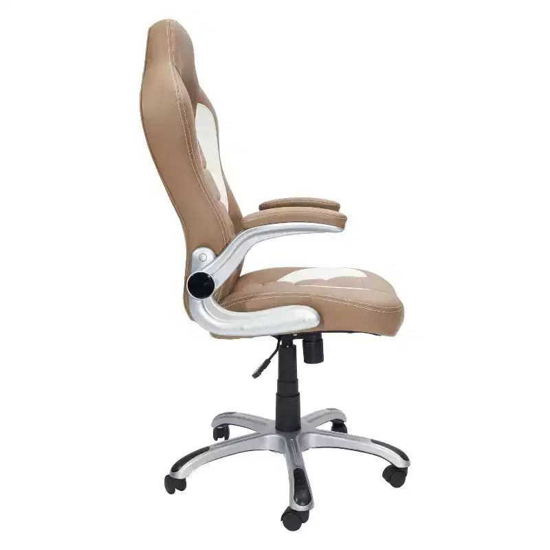 Sport Race Executive Chair: Ergonomic, Swivel, Adjustable Armrests, PU Leather