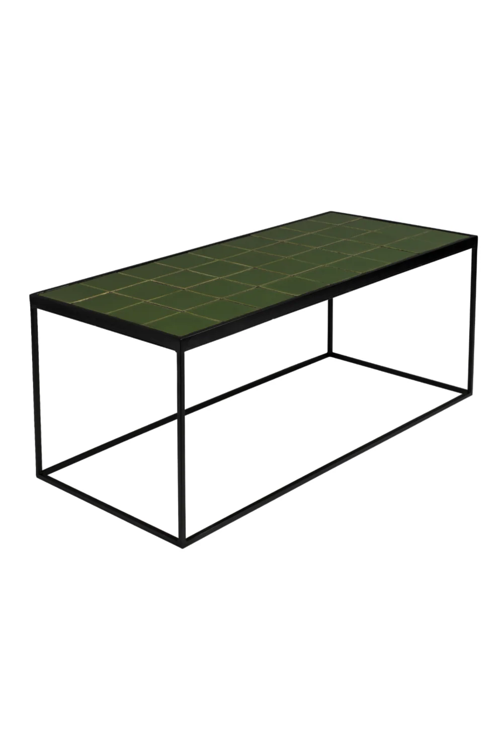 Green Tile Top Coffee Table