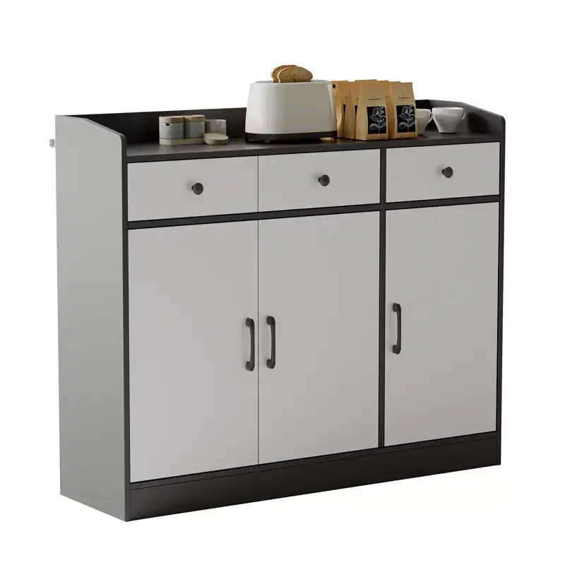Modern Coffee Bar Buffet Table, for Living Room, Entryway Wooden Kitchen Storage Cabinet with Adjustable Shelf,