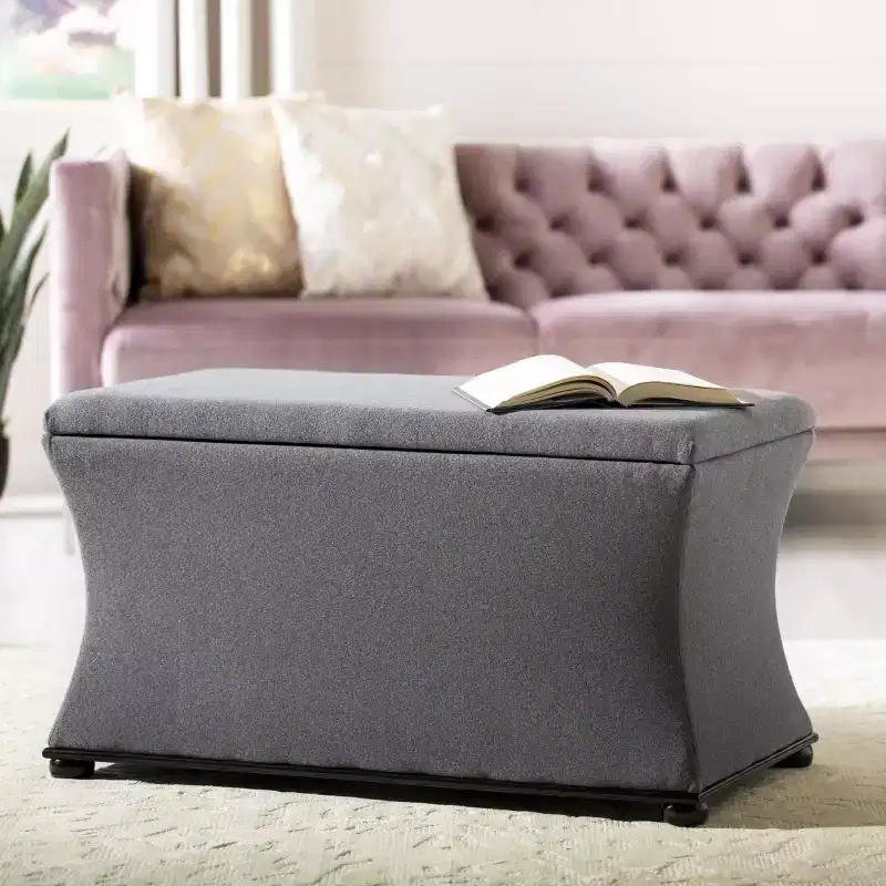 Aroura Storage Bench - HUD4071 - Grey - Safavieh Couture