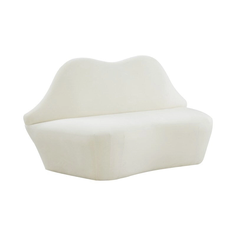 Lips Velvet Settee - 67.7W x 29.1D x 36H